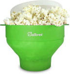 The Original Salbree Microwave Popcorn Popper, Silicone Popcorn Maker, Collapsible Microwavable Bowl - Hot Air Popper - No Oil Required - The Most Colors Available (Green)
