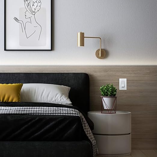 Legrand radiant TM874WCC6 15 Amp Rocker Wall Switch, 4-Way Decorator Light Switches, White (1 Count)