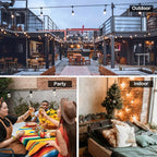 G40 Replacement Bulbs, 25 Pack Clear Glass Globe 5W E12 Candelabra Base Incandescent Light Bulbs, Warm White for Outdoor String Lights, Christmas, Patio, Holiday Decor