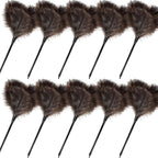 Ostrich Feather Duster-14.9 Inch Mini Natural Feathers Dusters with Plastic Handle Reusable Handheld for Cleaning Supplies Home Car Office(10pcs)