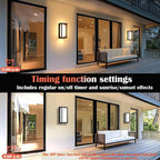 LED Outdoor Wall Light Color Changing, 14 Inch Modern RGBCW Wall Sconce, 22W 1800LM Exterior Light Fixture, Smart Porch Lights Tuya App Control, ETL Certified