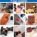 Sanding Drum Set for Dremel Rotary Tools-Includes 120 Aluminum Oxide Sanding Sleeves for Drum Sanders(120Grit) and 12 Drum Mandrels-Sanding Bits Tool Accessories with Box