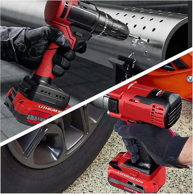 Upgrade 2-Pack 3.0Ah Batteries Replacement for Craftsman 20V Battery Compatible with Craftsman CMCB205 CMCB204 CMCB206 CMCB202 CMCB201 20V Cordless Power Tools﻿