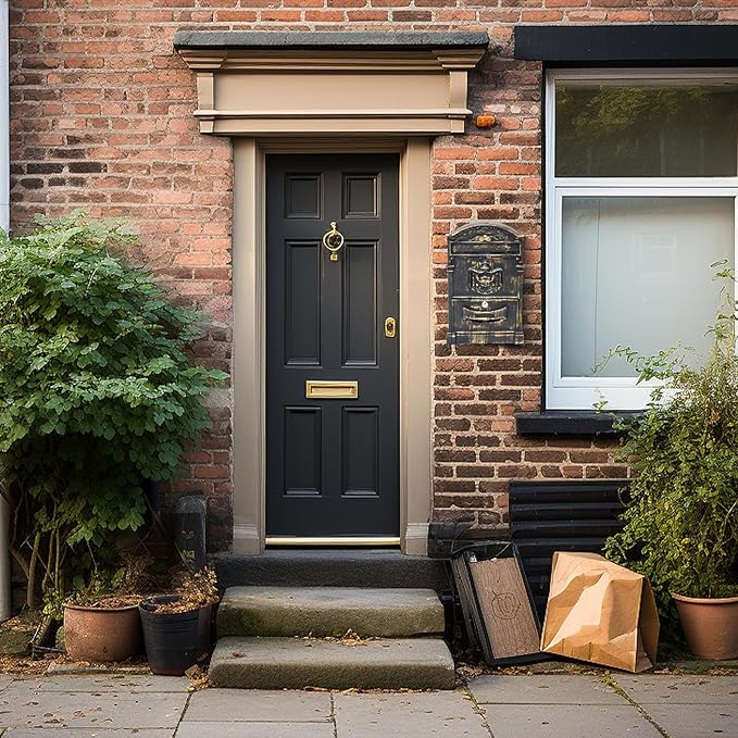 Vintage Wall Mount Mailboxes for House, Rust-Resistant Locking Mailbox with Key Locks, Galvanized Steel Outdoor Mailboxes, Bronze