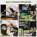 Ash Vacuum Cleaner -2.6 Gallon Fireplace Ash Vac with 800w Powerful Hose Non-Woven Dust Separator | Dry Stove Vacuum for Fireplaces Pellet Grill Wood Stove Fire Pits Green