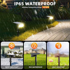 3 Brightness Modes Solar Outdoor Lights with Super Bright 40LEDs, 360 Adjustable Lighting Angle, USB Charging, Longer Working Time, Waterproof, Patio, Porch, Driveway