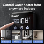Ranein Natural Gas Tankless Water Heater, Outdoor Max 7.4 GPM, 190,000 BTU Instant Hot Water Heater