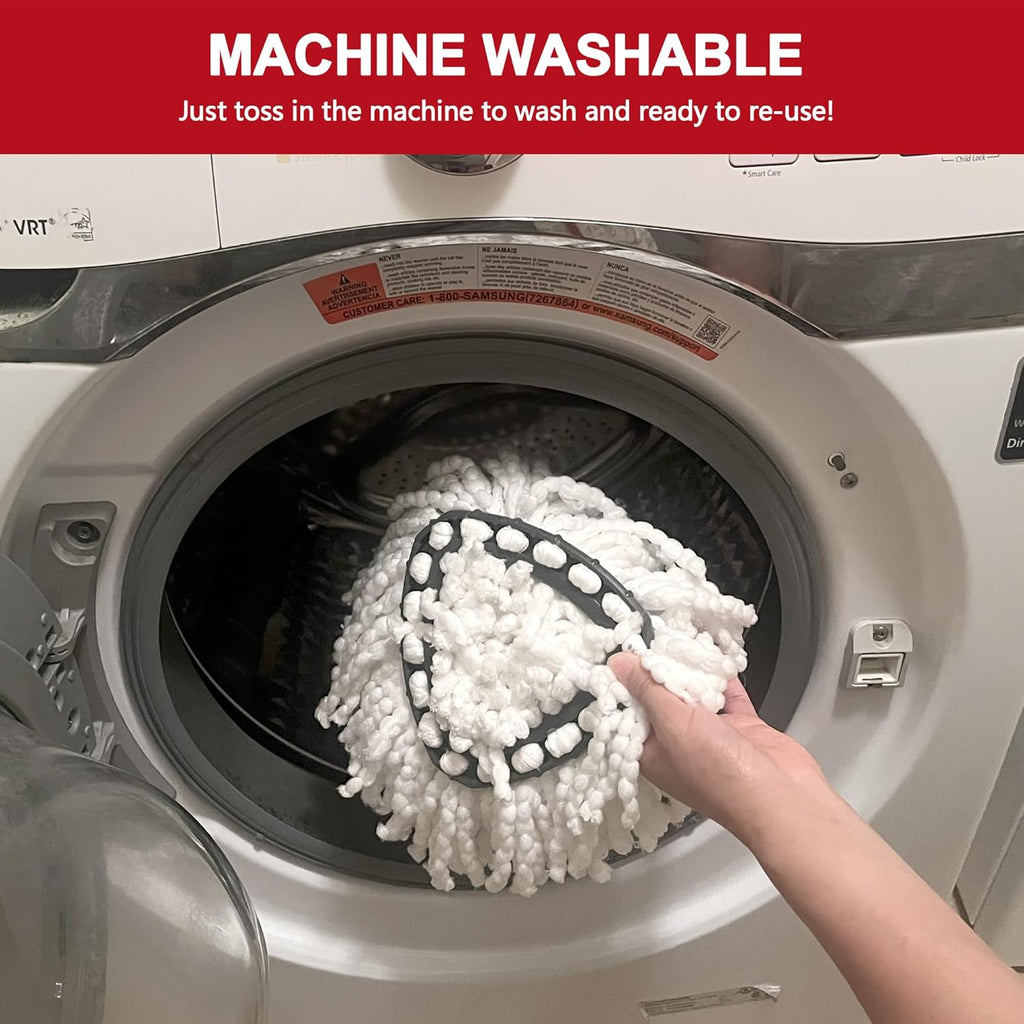 1 Pack Mop Heads Replacement for O-Ceda Easy Wrin Spin Mop, Microfiber Spin Mop Refills, Easy Cleaning Mop Head Replacement (1pc 1-Tank Mop White)