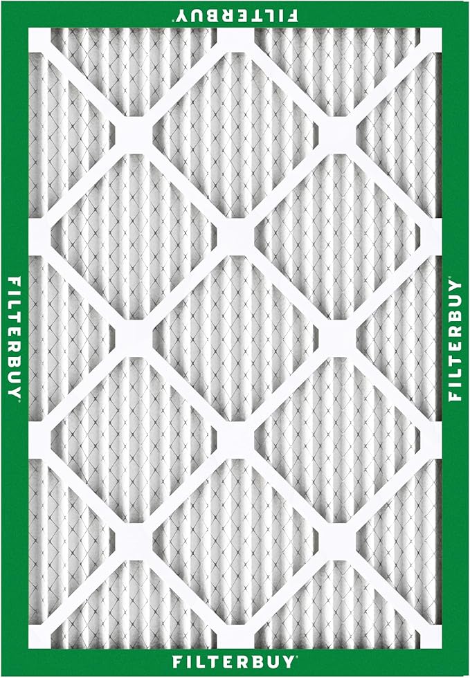 Filterbuy 25x32x1 Air Filter MERV 8 (MPR 700) Dust Defense Replacement (6-Pack), Electrostatic Pleated HVAC AC Furnace Filters, Made in USA (Actual Size: 24.50 x 31.50 x 0.75)