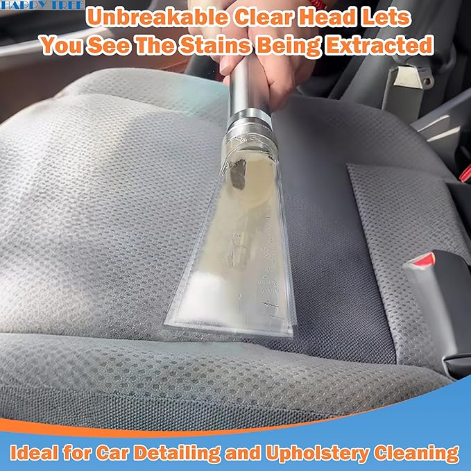 Happy Tree Universal Fit All Brands' Shop Vac Extractor Hose Kit Adapter Wet-dry Extraction Accessory for Upholstery & Carpet Cleaning Auto Detailing Wet Vaccum Accessories with 25 Feet Water Hose