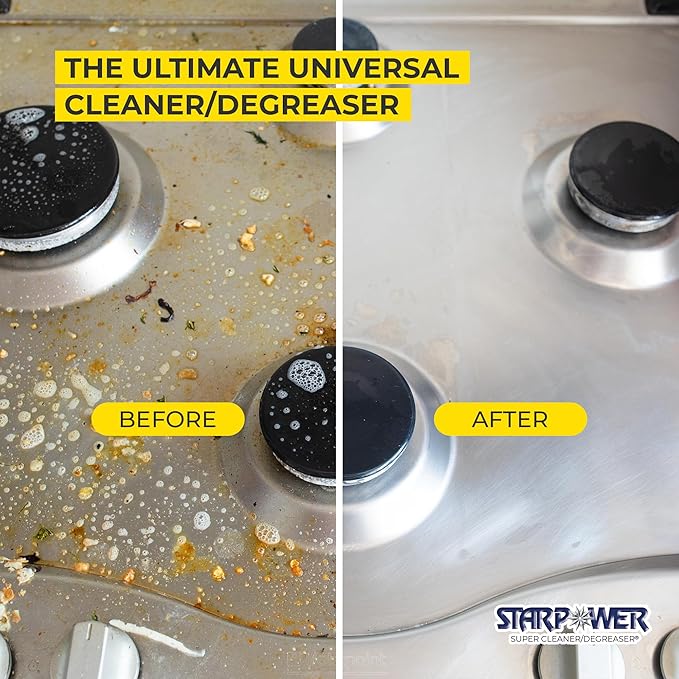 STARPOWER Heavy Duty All Purpose Multi Surface Grease, Oil, Grime Remover, 24 Ounces