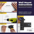 Volcora Key Drop Box with Lock, Drop Slot Depository Safe Box Digital Keypad, Outdoor Waterproof Money Drop Safe for Business, Cash Drop Box, Wall Mount Mailbox, Electronic Programmable Lock, Black