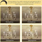 Potanro E12 Incandescent Light Bulbs - 25Watt Warm White 2700K, 180 Lumens Candelabra Dimmable Chandelier Light Bulbs for Ceiling Fan, Pendants (25W-12Pack)