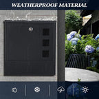 KYODOLED Locking Mailbox Wall Mount, Locked Mail Boxes, Mailbox with Key Lock for Outside, Large Capacity Drop Box for Newspapers, 13 x 3.4 x 11.8 Inch, Black