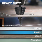 HSS 1/8-1/2 Inch High Speed Steel Step Drill bits, Doubles Flutes Unibit for Hole Drilling in Iron, Copper, Aluminum, Wood, Plastic