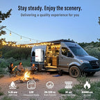 Tankless Water Heater 12L, Portable Propane Camping Water Heater 3.16GPM with Handle Overheating Multi-Protection, Instant Gas Hot Water Warmer for Outdoors RV Trips Shower Boat Cabins,White