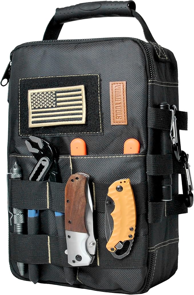 Small Tool Bag/pouch Organizer,Meter/EDC/Compact Tool Bag.Heavy Oxford cloth and large zipper,Suitable for various small tools.