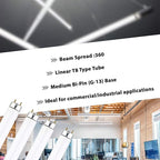 DYSMIO Lighting F15T8-CW 15-Watt 18-inch 3000K - Warm White 825 Lumen Medium Bi-Pin Base T8 Fluorescent Straight Tube Bulb with 3000K - Warm White Light- 4 Pack