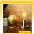 Tuanse 2 Pcs Polished Metal Desktop Lamp Base E26 E27 Screw Light Bulb Holder Sockets Night Light Base Lamp Replacement for Holding Bulb 6 Feet Cord on Off Switch Plug(Bronze,Aluminum)