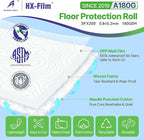 39" x200' Heavy-Duty Floor Protection | Construction Grade Carpet Protector | Drop Cloth Plastic Film for Hardwood Floors | Waterproof Painters Covering with No Residue(Summit White)