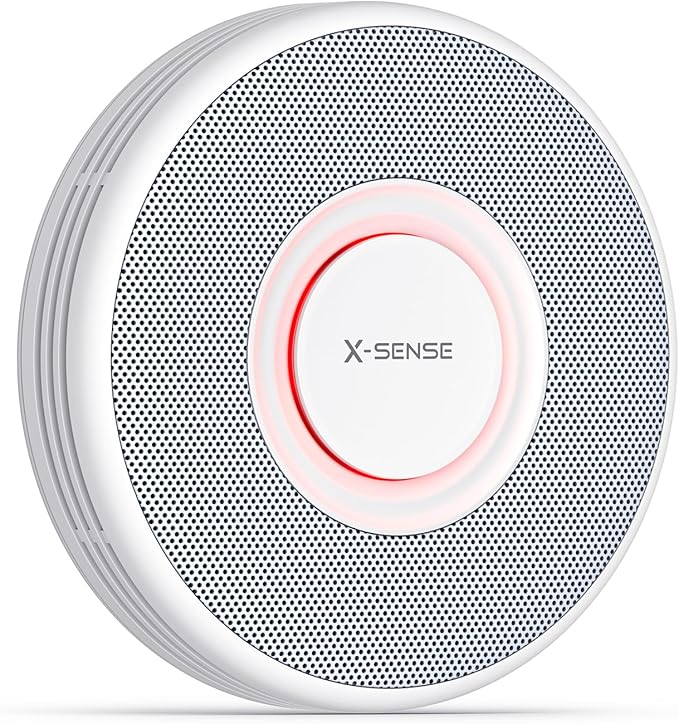 X-Sense Smart Smoke Detector with Voice Alerts and 17 Locations, Wi-Fi Smoke Alarm with SBS50 Base Station (Not Included), Test from APP, Wireless Interconnected Fire Alarm, Model XS0B-MR, 1-Pack