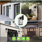 GRUENLICH Dusk to Dawn Large Outdoor Wall Lantern, Wall Sconce as Porch Lighting Fixture, E26 Base Max 60W, Metal Housing with Glass Shade (Oil Rubbed Bronze, 1-Pack)