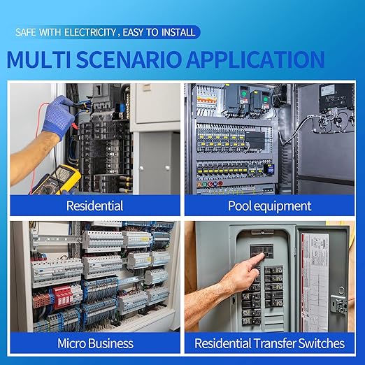 2024 New 250 2-Pole 50-Amp Circuit Breaker, Type 3/4-In Plug-On Molded Case Circuit Breaker, Thermal Magnetic Protection, 10 KAIC, 120/240V, Fit for Load Centers