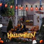 Abeja Flicker Flame Light Bulbs C7 Clear Flame Shape Candelabra Bulbs Fits C7 / E12 Base String Lights, Candelabra Lights, 25Pack