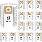 15 Pack 23743 VF3502 Vacuum Bags Compatible with Ridgid 12 to 16 Gallon Wet Dry Vacuums, High Efficiency Replacement Filter Bags for Model WD1950 WD1956 WD1850 WD1851 RV2400HF WD1450 WD1680 WD1270