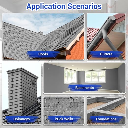 Polyurethane Waterproof Coating, 0.4 Gallon / 51 Fl 0z., Light Grey, Polyurethane Coating for Multi-Surface Leak Repair Roofs, Gutters, Basements, Indoor and Outdoor Liquid Water Proof Sealant