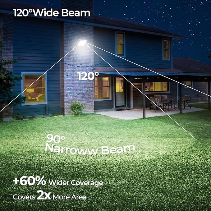 CINOTON 55W LED Flood Light 3CCT (3000K/4000K/5000K), 7700LM Dusk-to-Dawn Photocell Outdoor Security Lighting, 120V IP65 Aluminum Wall Pack for Porch/Barn, 180° Knuckle Mount, 2 Modes, ETL, 1 Pack