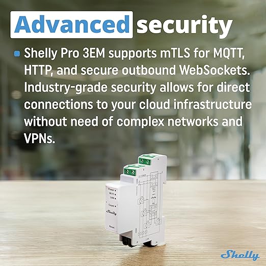 Shelly Pro 3EM (120A) | Wi-Fi & LAN, 3-Phase Smart Energy Meter | 2-Way Consumption | Home Automation | Bluetooth Gateway | Compatible with Alexa & Google Home | No Hub Required | Solar Panels