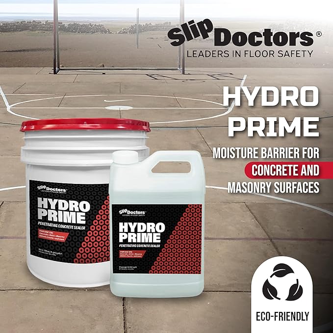 Hydro Prime - Moisture Barrier and Penetrating Sealer for Concrete & Masonry Floors - Primer for Long-Lasting Paint & Coating Protection (5 Gallon)