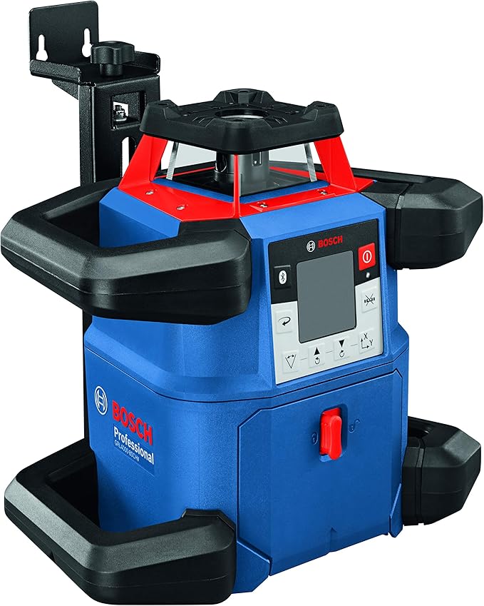 BOSCH GRL4000-80CHVK REVOLVE 18V Connected Self-Leveling Horizontal/Vertical Rotary Laser Kit, Includes CORE18V 4 Ah Battery & Charger, Tripod, Grade Rod, Receiver, Carrying Case, & Accessories