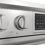 KoolMore 36 in. Professional Induction Oven Range with 11 Kw, Polished Glass Ceramic Cooktop, 7.8 Kw True Convection Oven, 6 Cu. Ft. Capacity, 240 Volts, CSA Certified in Stainless-Steel