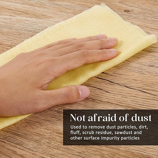 Maxcheck 100 Pcs Sticky Tack Cloth Woodworking Painters Wax and Silicone Free Tack Cloths for Removing Dust Rags Automotive Painting for Automotive, 18 x 36'' (Yellow)
