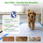 39" x200' Heavy-Duty Floor Protection | Construction Grade Carpet Protector | Drop Cloth Plastic Film for Hardwood Floors | Waterproof Painters Covering with No Residue(Ice Blue)