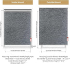 ALLBRIGHT 100% Blackout Roller Blinds Woven Shades with Striped Jacquard, Cordless Window Shades, UV Protection Fabric, Easy-Install for Indoor Home & Office, Dark Blue Old, 52" W x 72" H