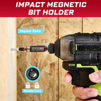 66Pcs Tools Set Packaged with Heavy-duty Tool Box, Include Impact Screwdriver Bits, Nut Driver, Mini Ratchet Wrech and Impact Bit Holder for Home Repairs DIY