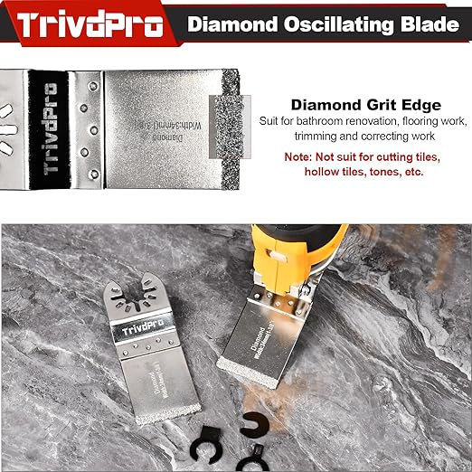 15pcs Grout Remover Tool Carbide Oscillating Multi Tool Blades Diamond Grout Removal Blade Tools for Tile, Concrete, Masonry, Cleaning Mortar