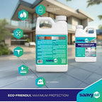 Silane Siloxane Penetrating Concrete Sealer – Half Gallon Makes 1 Gallon – Eco-Friendly - Water-Based Waterproof Protection for Indoor/Outdoor Concrete, Masonry, Brick, Pavers & Stone – Clear Finish