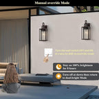 MICSIU 2 Pack Motion Sensor Outdoor Wall Lights Fixture, 18 Inch Oil Rubbed Bronze Dusk to Dawn Outdoor Lighting, Extra Large Exterior Wall Lights for House, Porch, Pathway, Patio