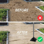 Walensee Steel Tamper 48 inch Steel Handle 10"x10" Garden Tamper with Rubber Grip for Laborsaving All-Steel Tamper Heavy Duty Ideal Tool for Leveling Ground Installing pavers and Repairing Blacktop