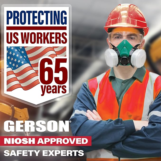 GERSON Respirator Mask, N95 Mask Replacement Filter & Pad Retainers
