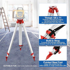 Automatic Self Leveling Rotary Laser, 500m Red Laser Survey Level with Tripod Aluminum Grade Rod, 360 Degree Rotating Horizontal & Vertical Laser Level Kit, Transit Level for Construction