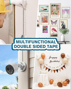 Tesa Double Sided Tape Heavy Duty 0.4in x 10ft 6311, Adhesive Mounting Tape Waterproof, Strong Foam Tape for Walls, Extreme Temp Resistant No Residue Removal Two Sided Tape for Auto, Home, Office