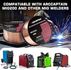 ARCCAPTAIN MIG Welding Wire, MIG Wire ER70S-6 2Lbs Gas Solid Carbon Steel Low Splatter MIG Welding Wire Compatible With Lincoln Miller Forney Harbor Welder (0.045" 2Lb)