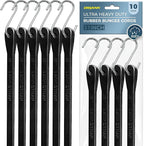 Bungee Cords with Hooks 31" – Heavy Duty Rubber Straps for Trucks, Tarp Tie Downs & Cargo, Outdoor Bungee Straps with Hooks, 10 Pack, 180 lbs Load