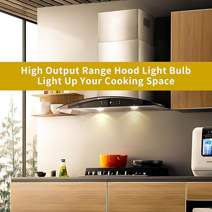 PAR20 Flood 50W 120V Flood Light Bulbs, 6 Pcs PAR20 Range Hood Light Bulb with Dimmable E26 Base, Dimmable 2800K Warm White, Long Lasting for Indoor Spotlight, Range Hood, Recessed