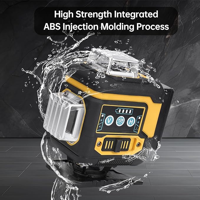 Laser Level with Tripod, 4 x 360 Self Leveling Laser Measuring Tool Green 16 Line Level Laser 360 Self Leveling for Construction, Home Renovation, Picture Hanging